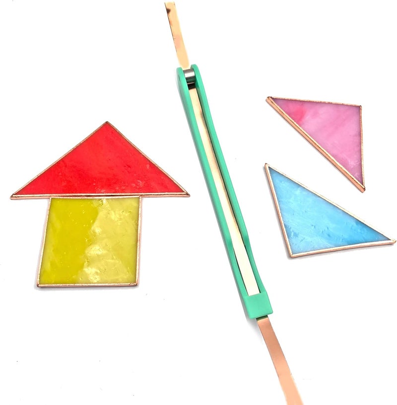 ARTKINGTO Copper Foil Hand Foiler for Stained Glass, 7/32" and 1/4" Hand Foiler Tool Kits, Green - Image 4